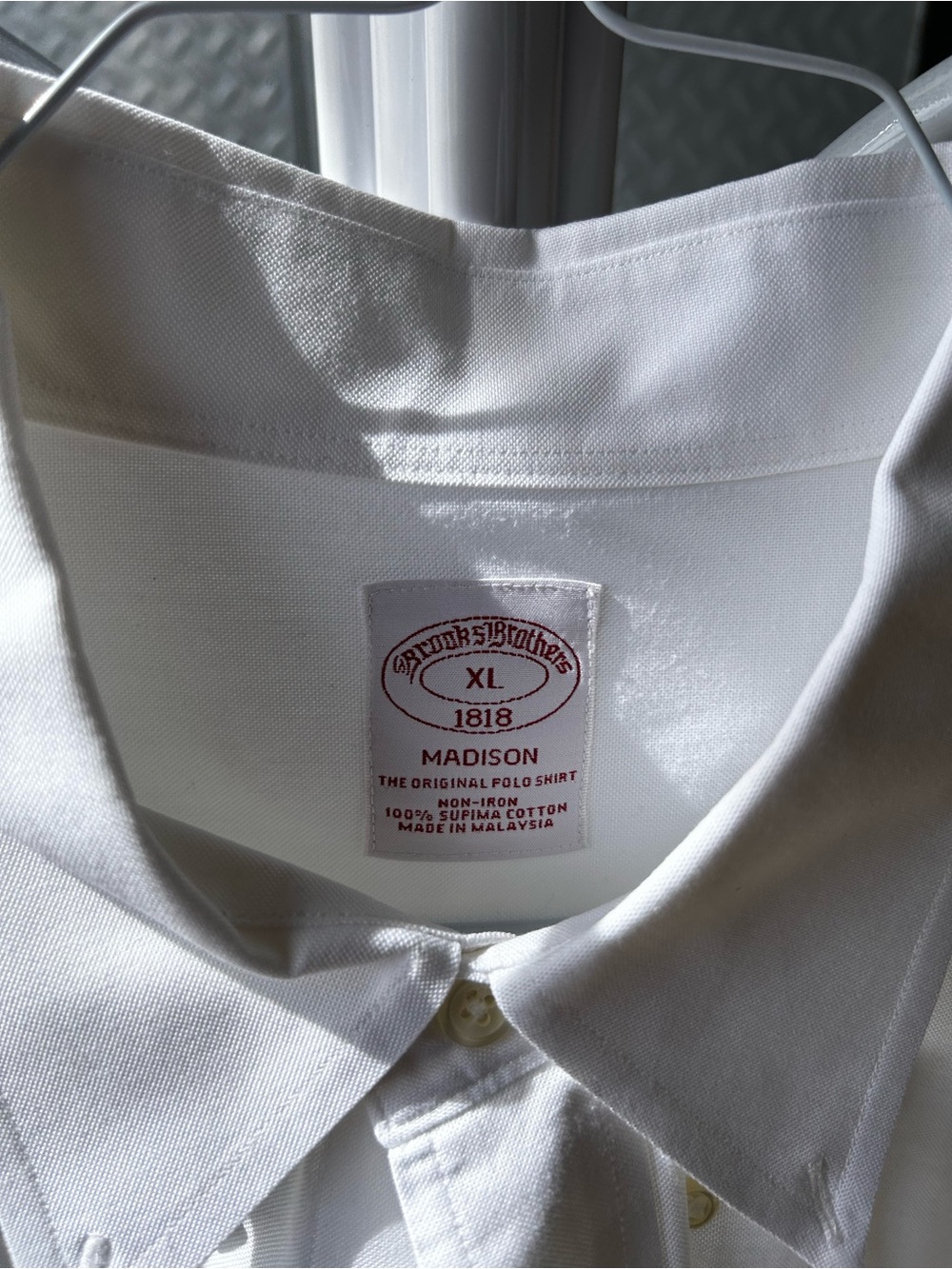 Brooks Brothers White Madison Polo Shirt